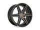 Niche Carina Matte Machined Double Dark Tint 5-Lug Wheel; 22x9.5; 30mm Offset (07-13 Tundra)