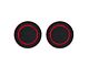 Rear Fold Down Seat Cup Holder Foam Inserts; Black/Red (07-21 Tundra)