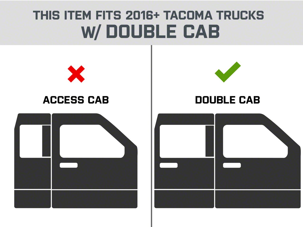 N-Fab Cab Length Podium Nerf Side Step Bars; Textured Black (05-23 Tacoma  Double Cab)