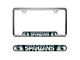 Embossed License Plate Frame with Michigan State University Logo; Green (Universal; Some Adaptation May Be Required)