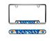 Embossed License Plate Frame with University of Kansas Logo; Blue (Universal; Some Adaptation May Be Required)