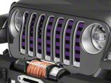 Under The Sun Inserts Grille Insert; Old Glory Purple (18-23 Jeep Wrangler JL w/o TrailCam; 2024 Jeep Wrangler JL Sport)