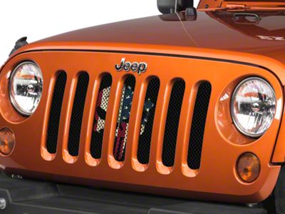 Under The Sun Inserts Grille Insert; Punisher Old Glory (07-18 Jeep Wrangler JK)