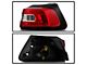 LED Outer Tail Light; Chrome Housing; Red Clear Lens; Passenger Side (14-18 Jeep Cherokee KL)