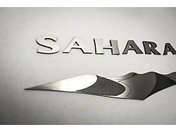 Sahara Badges; Brushed (07-18 Jeep Wrangler JK)