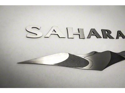 Sahara Badges; Brushed (07-18 Jeep Wrangler JK)