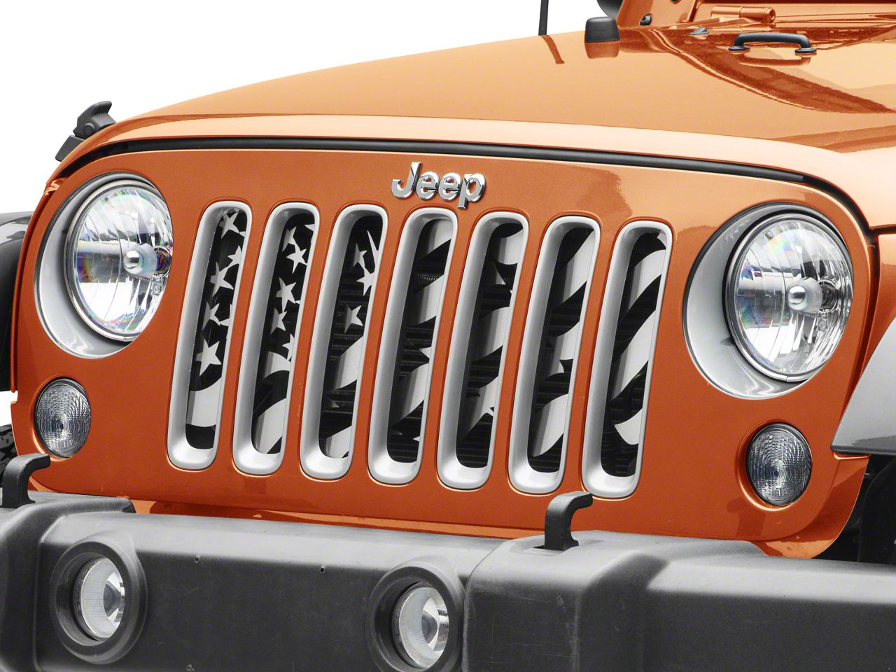 Jeep Wrangler Star Spangle Style Grille Insert; Brushed (07-18 Jeep ...