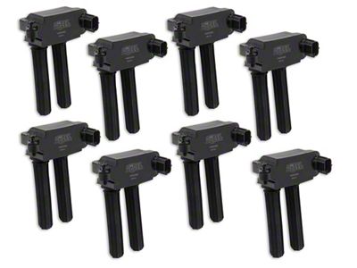 Accel SuperCoil Ignition Coils; Black; 8-Pack (05-20 V8 HEMI Jeep Grand Cherokee WK & WK2)