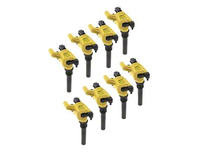 Accel SuperCoil Ignition Coils; Yellow; 8-Pack (2005 5.7L HEMI Jeep Grand Cherokee WK)