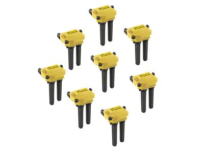 Accel SuperCoil Ignition Coils; Yellow; 8-Pack (05-20 V8 HEMI Jeep Grand Cherokee WK & WK2)