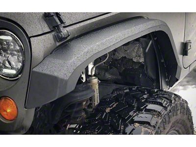 Narrow Fender Flares with Light Provisions; Texturized Black (07-18 Jeep Wrangler JK)