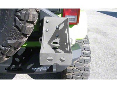 Pro Series Rear Bumper Jerry Can Holder Kit; Cloud White (07-25 Jeep Wrangler JK & JL)