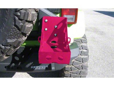 Pro Series Rear Bumper Jerry Can Holder Kit; Hot Pink (07-25 Jeep Wrangler JK & JL)