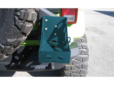 Pro Series Rear Bumper Jerry Can Holder Kit; Teal (07-25 Jeep Wrangler JK & JL)