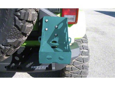 Pro Series Rear Bumper Jerry Can Holder Kit; Tiffany Blue (07-25 Jeep Wrangler JK & JL)