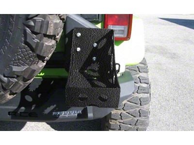 Pro Series Rear Bumper Jerry Can Holder Kit; Texturized Black (07-25 Jeep Wrangler JK & JL)