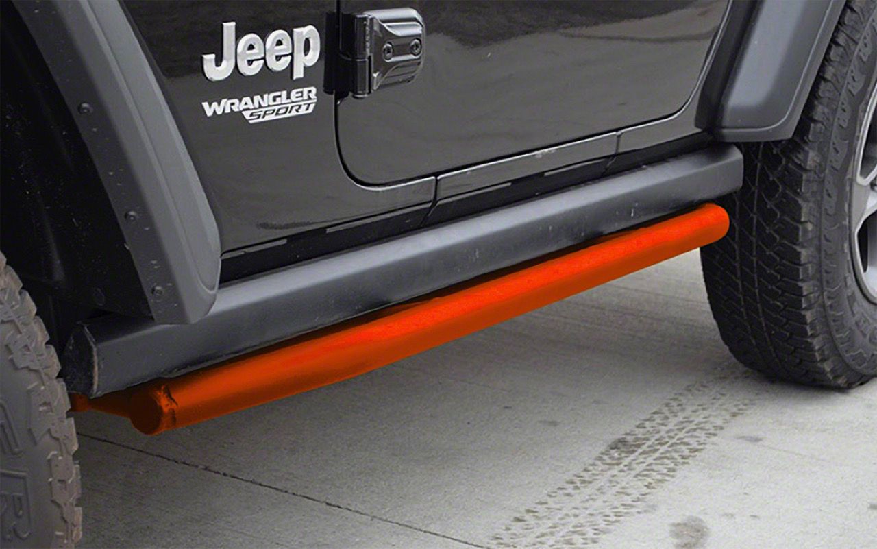 ACE Engineering Jeep Wrangler Rock Sliders; Fluorescent Orange J0055036 ...