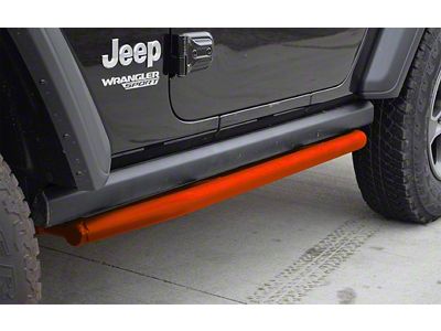 Rock Sliders; Fluorescent Orange (18-25 Jeep Wrangler JL 2-Door)