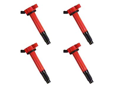 Ignition Coils; Red; Set of Four (10-21 4.0L 4Runner)