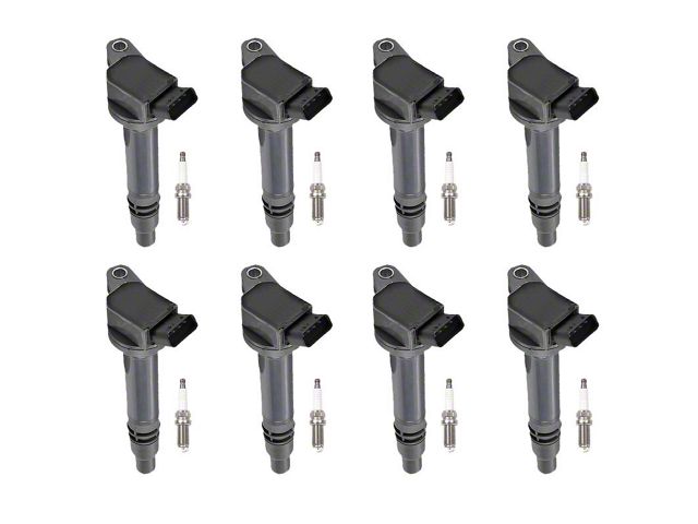 Ignition Coils with Spark Plugs; Black (10-20 4.0L 4Runner)