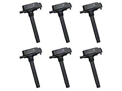 Ignition Coil; Black; Set of Six (18-24 3.6L Jeep Wrangler JL)