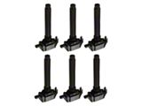 Ignition Coils; Black; Set of Six (12-18 3.6L Jeep Wrangler JK)