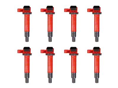 Ignition Coils; Red; Set of Eight (07-09 4.7L Tundra)