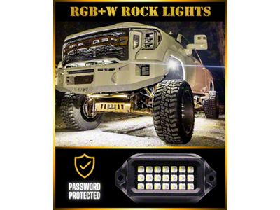 Adrenaline Offroad RGB+W ULTRA Rock Lights; 12-Pieces (Universal; Some Adaptation May Be Required)