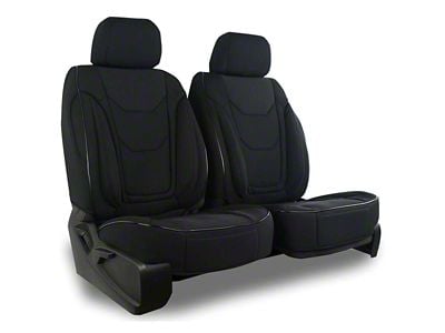 Aegis Cover Airmesh Low Back Bucket Seat Covers with Memory Foam Booster; Black/Black (03-24 4Runner)