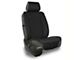 Aegis Cover Leatherette Easy Fit Wrap Low Back Bucket Seat Cover with Diamond Insert; Black/Black Piping (03-24 4Runner)