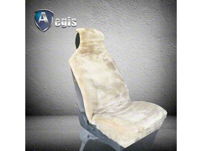 Aegis Cover Fleece Easy Fit Wrap Low Back Bucket Seat Cover; Sand (21-25 Bronco w/ Front Bucket Seats)