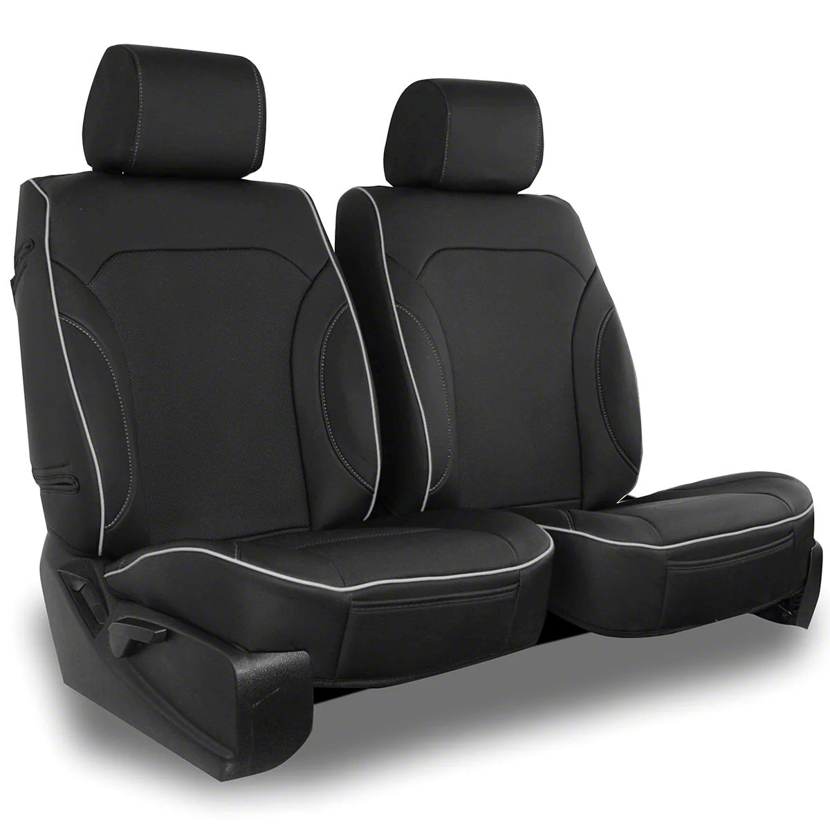 Aegis Cover Bronco Leatherette Low Back Bucket Seat Covers with Suede ...