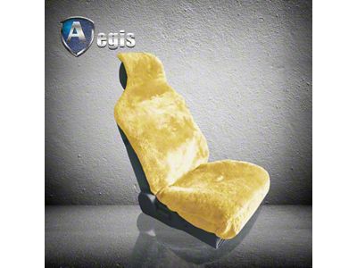 Aegis Cover Sheepskin Easy Fit Wrap Low Back Bucket Seat Cover; Gold (21-25 Bronco w/ Front Bucket Seats)