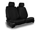Aegis Cover Leatherette Low Back Bucket Seat Covers with Suede Diamond Insert; Black/Black Piping (Universal; Some Adaptation May Be Required)
