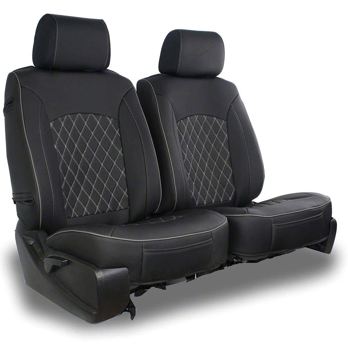 Aegis Cover Tundra Leatherette Low Back Bucket Seat Covers with Suede ...