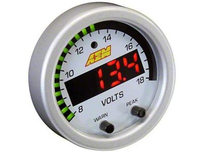 AEM Electronics X-Series Voltmeter Gauge; Electrical (Universal; Some Adaptation May Be Required)