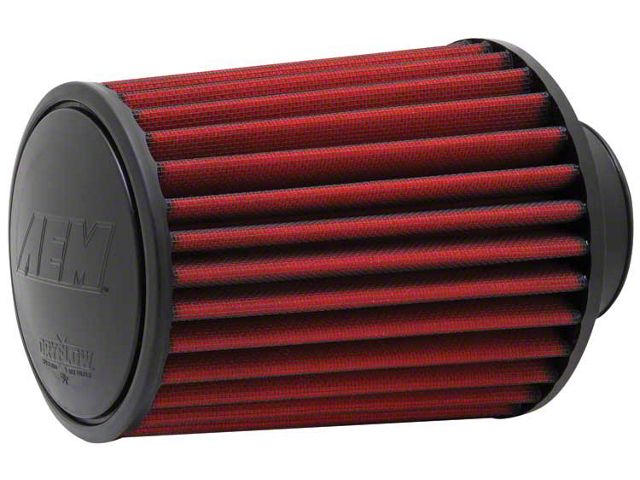 AEM Induction DryFlow Air Filter; 2.75-Inch Inlet / 7-Inch Length (Universal; Some Adaptation May Be Required)