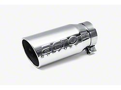 Aero Exhaust Rolled Edge Angle Cut Exhaust Tip; 5-Inch; Polished (Fits 4-Inch Tailpipe)