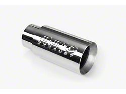 Aero Exhaust Straight Cut Rolled End Stainless Steel Round Exhaust Tip; 4-Inch; Polished (Fits 3-Inch Tailpipe)