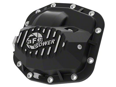 AFE Pro Series Front Differential Cover with Machined Fins; Black; Dana M186 (18-25 Jeep Wrangler JL, Excluding Rubicon)