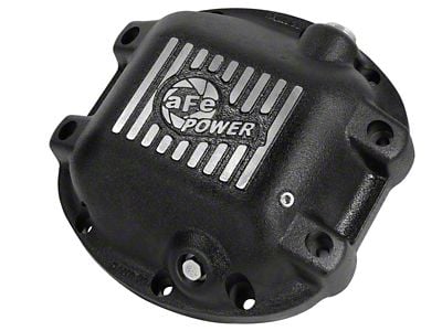 AFE Pro Series Rear Differential Cover with Machined Fins; Black; Dana 30 (97-18 Jeep Wrangler TJ & JK, Excluding Rubicon)