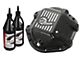 AFE Pro Series Rear Differential Cover with Machined Fins and 75w-90 Gear Oil; Black; Dana 44 (97-18 Jeep Wrangler TJ & JK)