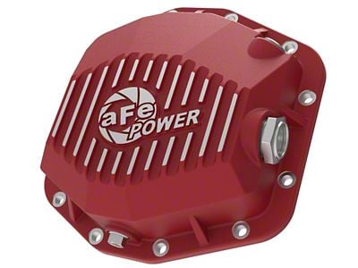 AFE Pro Series Rear Differential Cover with Machined Fins; Red; Dana M220 (18-25 Jeep Wrangler JL)