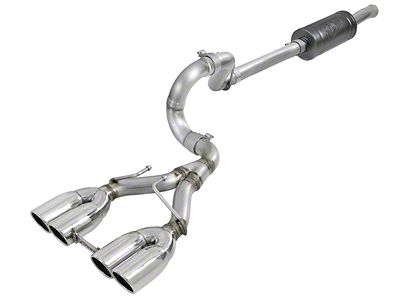 AFE Rebel Series 2.50-Inch Cat-Back Exhaust System with Quad Polished Tips (18-24 3.6L Jeep Wrangler JL)