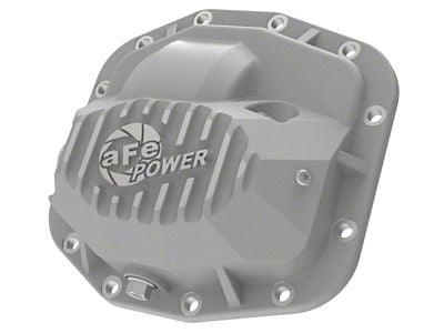 AFE Street Series Front Differential Cover with Machined Fins; Raw; Dana M186 (18-25 Jeep Wrangler JL, Excluding Rubicon)