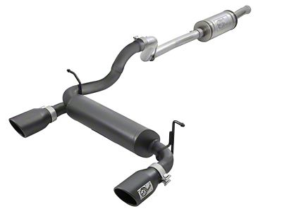 AFE Rebel Series Cat-Back Exhaust System with Black Tips (18-25 3.6L Jeep Wrangler JL 4-Door)