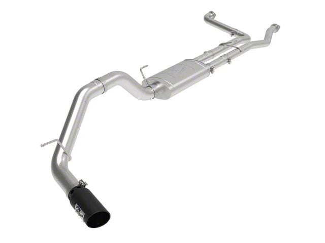AFE Apollo GT Series 3 to 4-Inch Single Exhaust System with Black Tip; Side Exit (16-19 5.6L Titan XD)