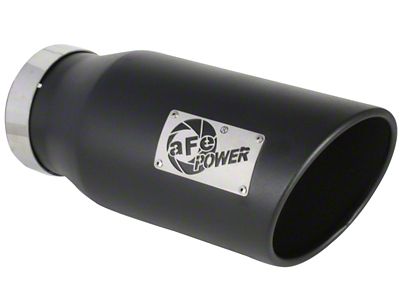 AFE MACH Force-XP 409 Stainless Steel Exhaust Tip; 7-Inch; Black (Fits 5-Inch Tailpipe)