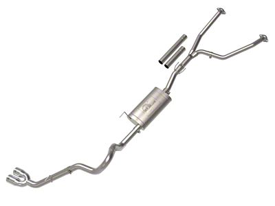 AFE Vulcan Series 2.50-Inch to 3 Single Exhaust System with Polished Tips; Side Exit (22-25 Tundra)