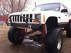 Affordable Offroad Front and Rear Bumper Set; Black (84-01 Jeep Cherokee XJ)